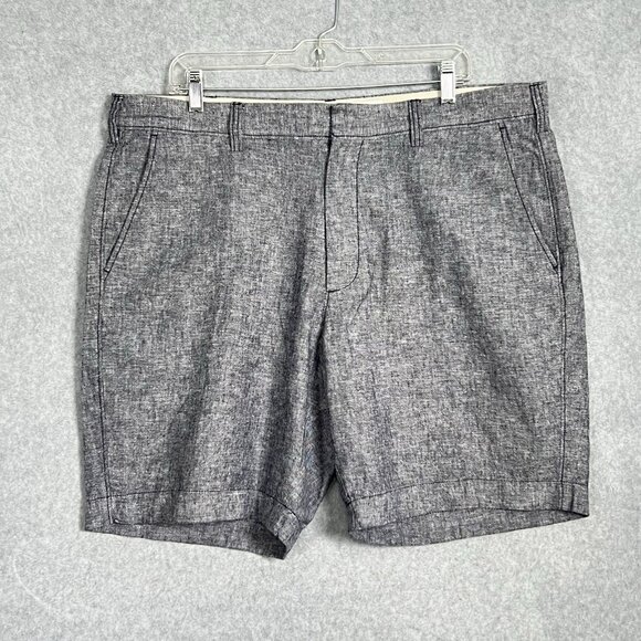 J Crew Linen Shorts Chambray Men SZ 38 Above Knee Chino 9’‘ - Picture 1 of 8
